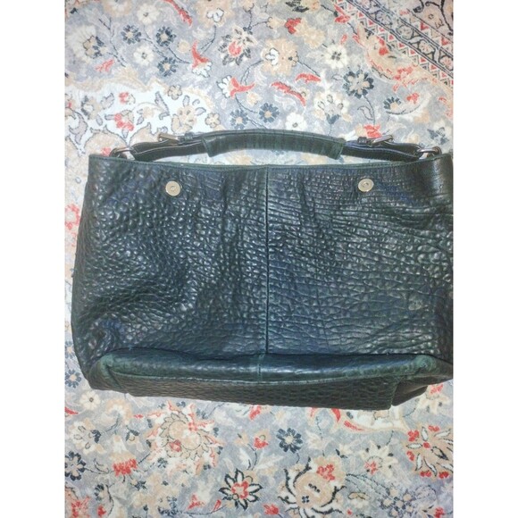 H&M Black XL Genuine Leather Hobo Handbag w/Silvertone Hardware - Picture 8 of 11